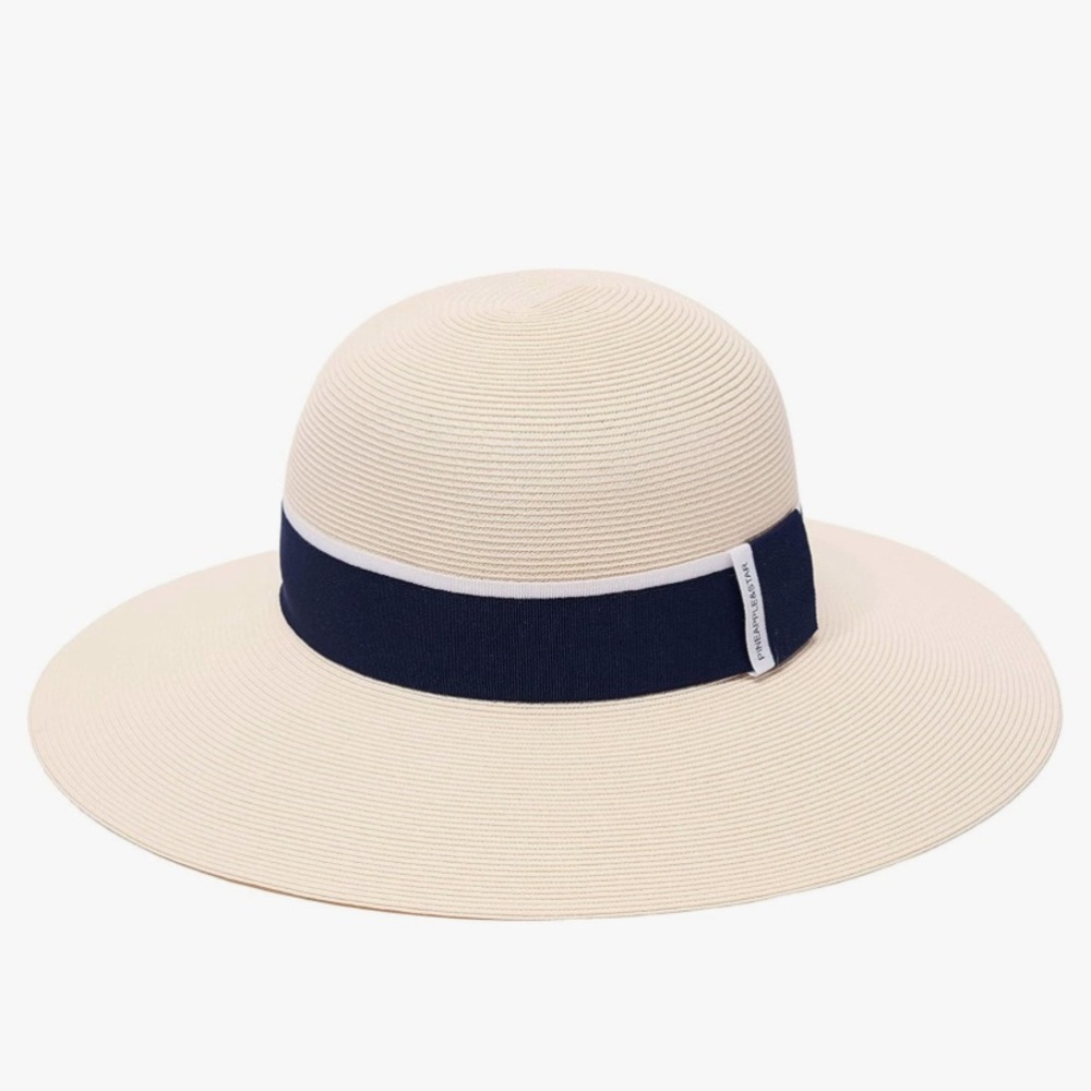 ❤️NWT Paris Sun Beach (3.5”) Wide Brim Straw Hat Fine Braid / LARGE / UPF 50